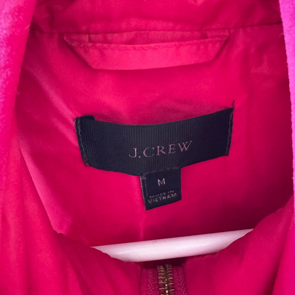 J. Crew Quilted Excursion Vest in hot pink medium - Picture 3 of 4